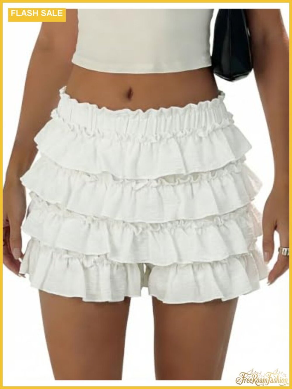 Women's Ruffle Bloomer Skort Y2K Puffy Mini Smocked Waist Casual Summer